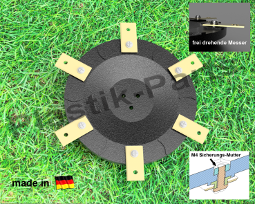 Messerscheibe 6 Klingen Messerteller für Gardena R38Li R40Li R50Li R70Li R80Li